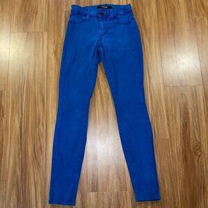 J Brand Blue Libertine Mid Rise Velveteen Skinny Jeans Size 24